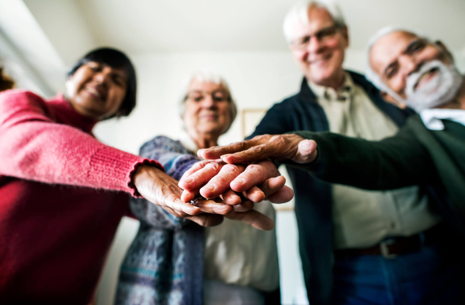 a group of seniors in a dementia caregiver
